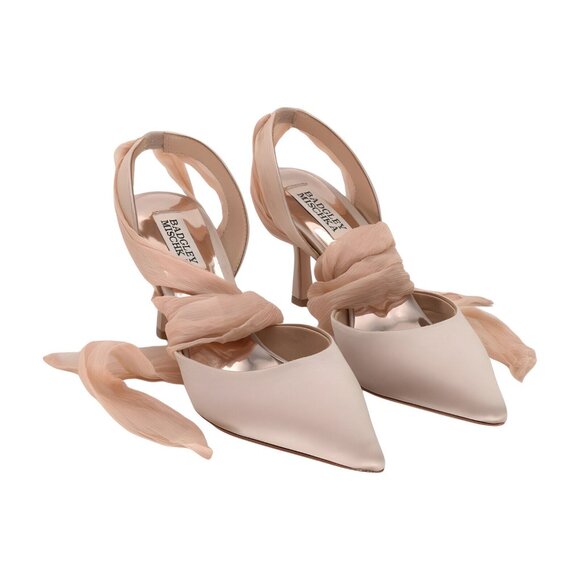 Badgley Mischka Shoes - Badgley Mischka Women's Blaze Pump, Latte Satin, Size 6